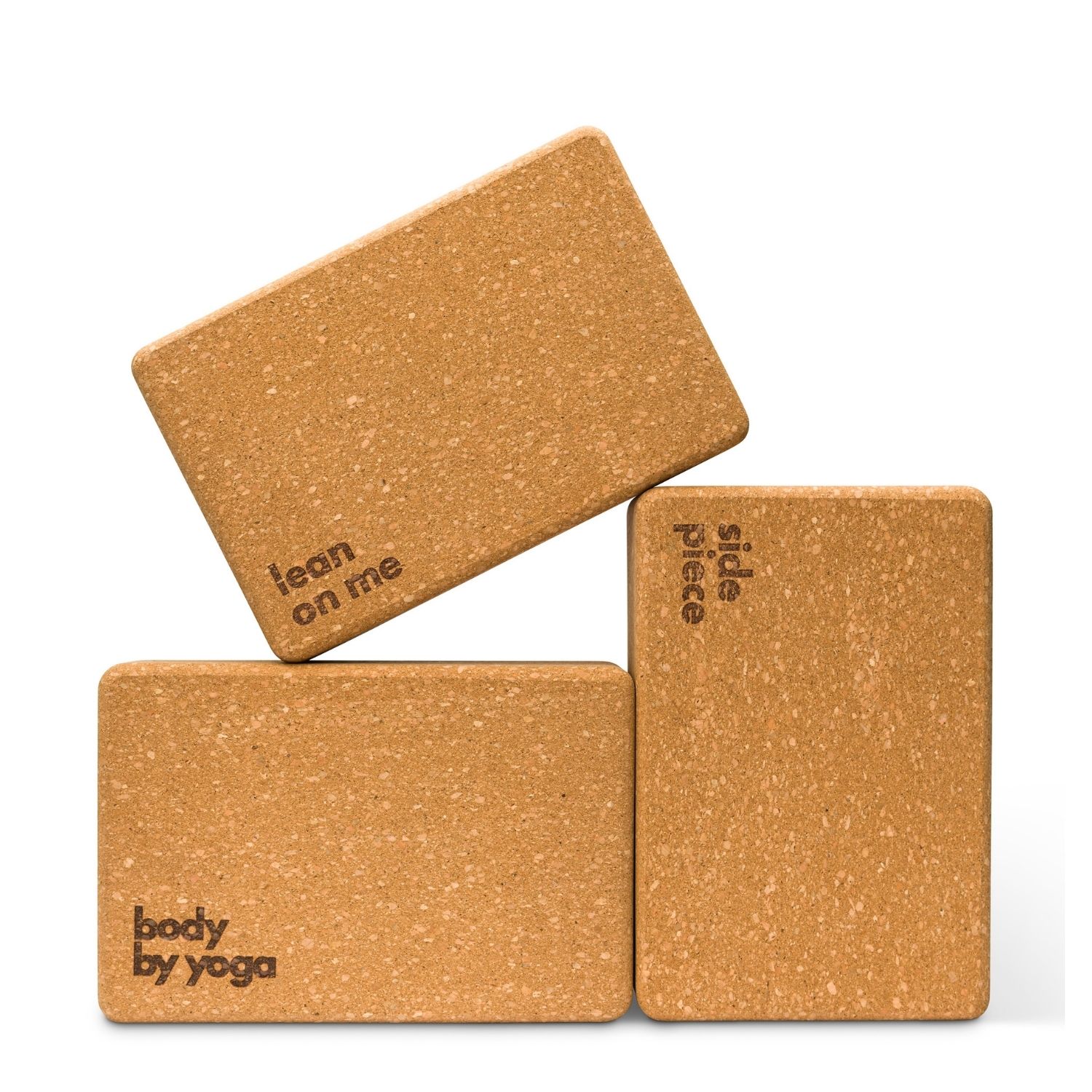 Sustainable Cork Yoga Blocks and Strap Set: Large, Sturdy, and
