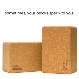 Luxury Cork Yoga Block Set - I Am Strong